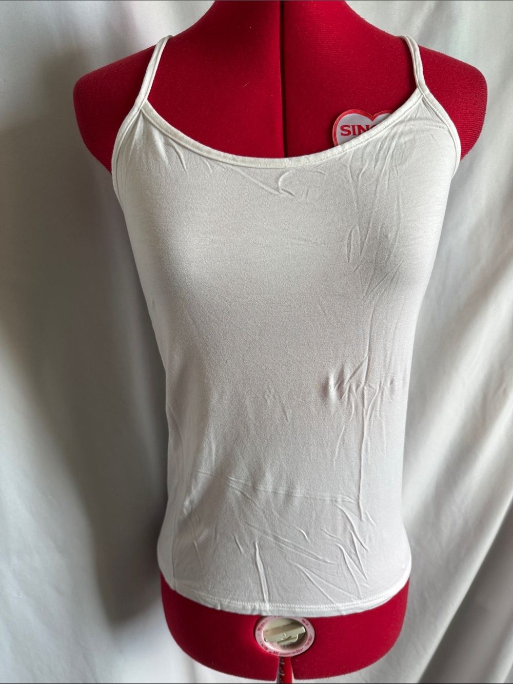 Slim Fit White Spaghetti Strap Camisole
